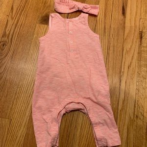 Old Navy 6-9 month jumper with matching headband